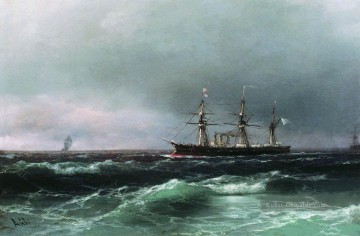  russisch - Schiff auf Meer 1870 Verspielt Ivan Aiwasowski russisch